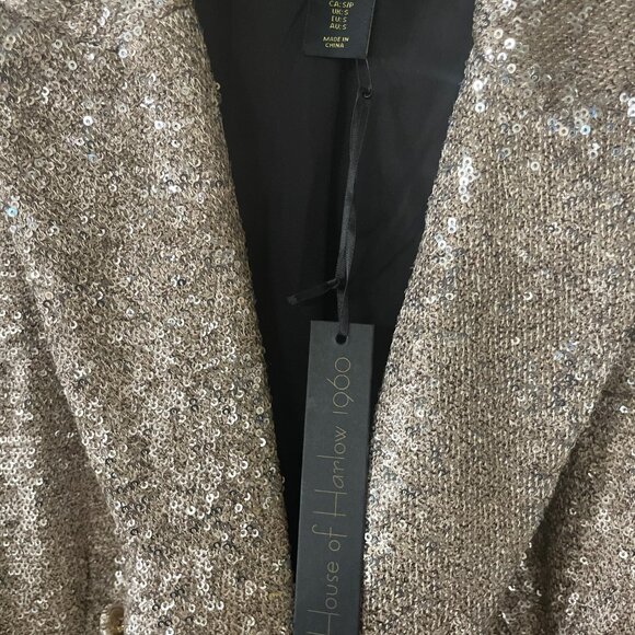 House Of Harlow NWT 1960 Sequin Metallic Blazer - Picture 4 of 5